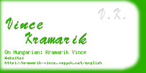 vince kramarik business card